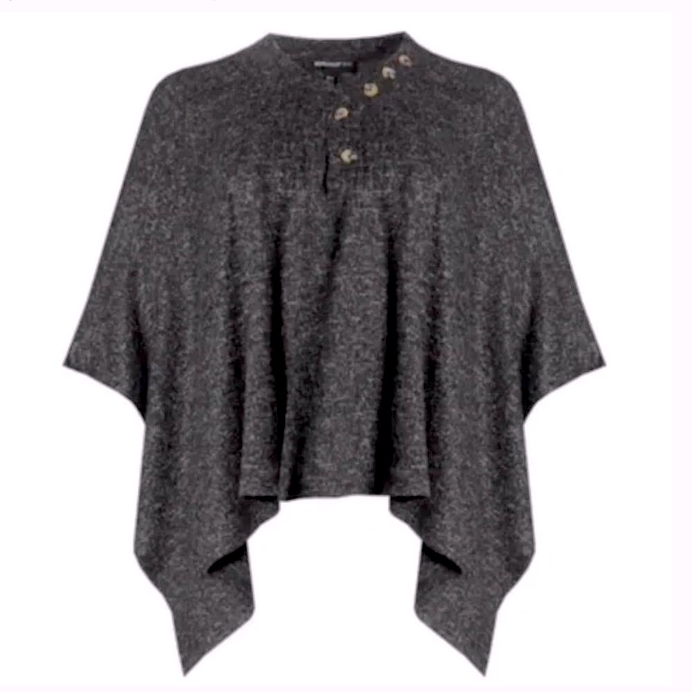 Runaway Bay grey poncho